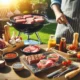 Grill, meats, sauces, rubs, grilling utensils